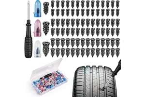 85 PCS Tire Repair Rubber Nails Kit with 3 Sizes, Fast Self-Service Tires Repair Tools, Screw in Tire Repairing Plugs with Bo
