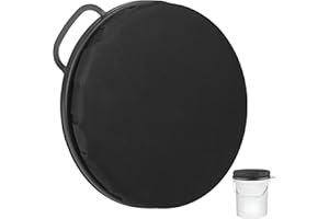 HSZJSTO 5 Gallon Bucket Seat, 360-Degree Swivel Seat Bucket Lid Foam Cushion Bucket Seat Cushion, Comfortable, Silent, Waterproof, for Fishing, Hunting, Gardening, Baseball and Camping