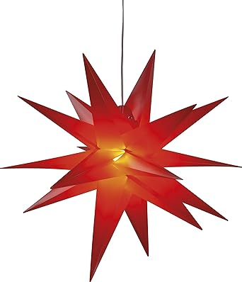 Adventsstern Kunststoff 55cm Mit Led Lamp 3w Fur Aussen Led Weihnachtsstern Rot Beleuchtung Weihnachtsbeleuchtung