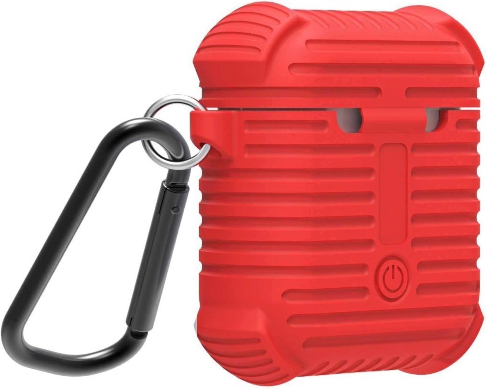 NAISHA Apple iPhone AirPods Case,Silicone Shock Proof Protection Sleeve Skin Carrying Bag Box Armor Cover Case for AirPods -Red