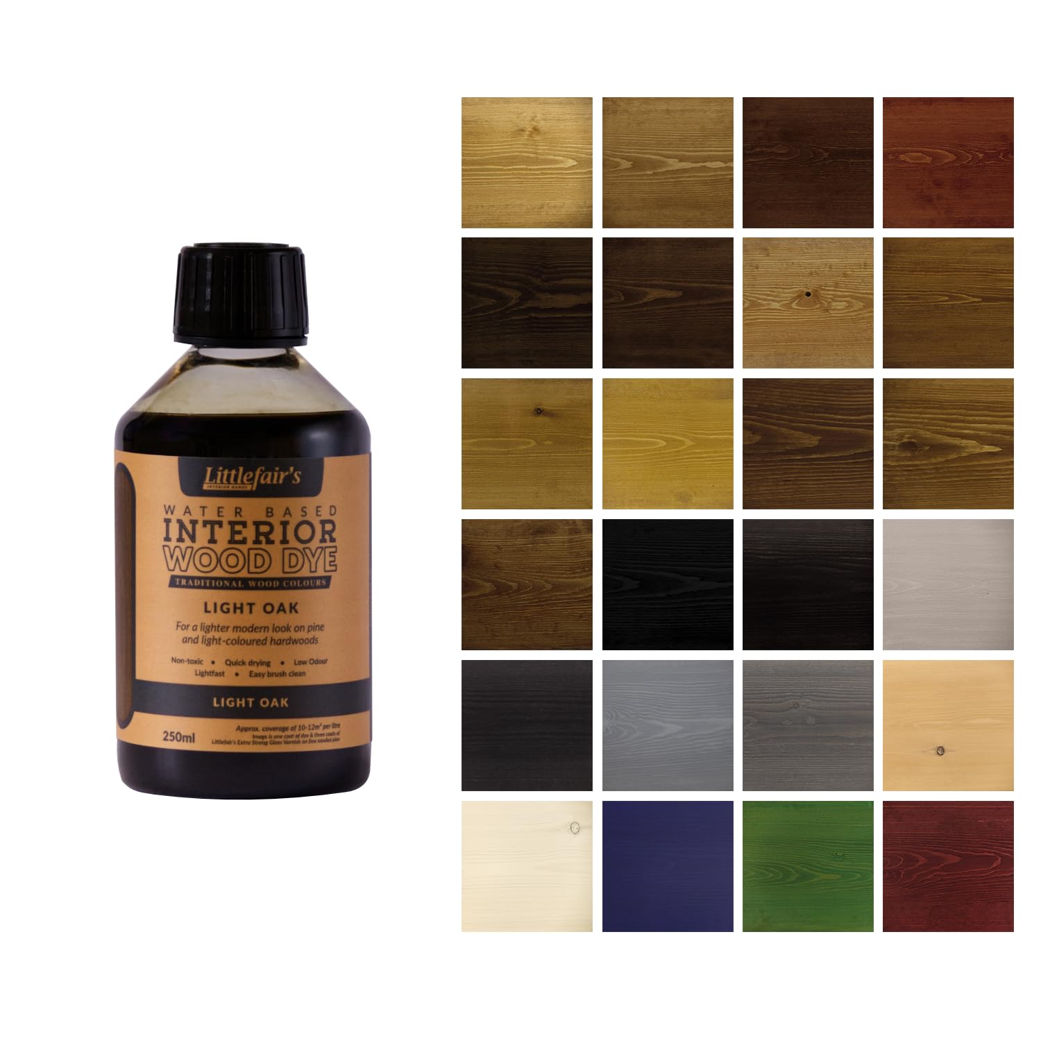 Littlefair's Wood Stain Water Based - 8.5oz/250ml