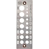 DFM Tool Works Doweling Tool - Premium Dowel Maker Tool, Versatile Dowel Plate, High-Grade A2 Steel for Woodworking, Made in USA - English 17 Holes, Multi-Size