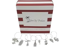 8 Piece Wine Lovers Themed Charms Set