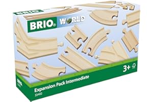 BRIO World Expansion Pack Intermediate - Works with All BRIO Train Sets - FSC-certified 16-Piece Wooden Train Tracks with Switches - Grow Existing Systems and Create Railway Empires - Kids Ages 3 & Up