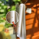 ANMOYIXIA Flea Comb for Cats Dogs Long Hair Pet Grooming White Red view 3
