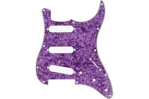 11 Holes Electric Guitar Pickguard Modern Style Standard Stratocaster ST Plastic Front Pick Guard Replacement for Guitars (Pu