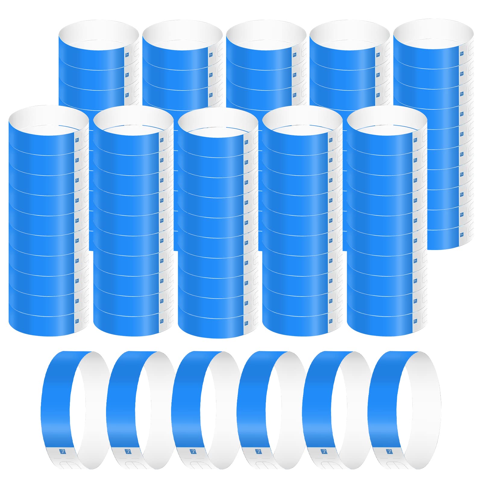 KINBOM 1000pcs Neon Wristband, Waterproof Paper Wristbands for Events Entrance Wristbands Paper Bracelets for Events Parties Music Festivals Concerts Contests (Blue)