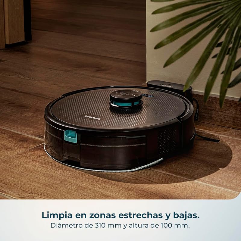 Robô Aspirador com Navegação Giroscópica e App Conga M50 X-Treme. 7000Pa, Varreduras, Aspiradores, Mops e Mops, 160mins de autonomia, Sensores anti-queda, Escova multifunções, TotalSurface — foto 7 de 8