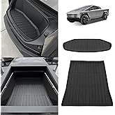 BestEvMod All Weather Truck Bed & Frunk Mat Compatible with Tesla Cybertruck 2023 2024 2025 Accessories Pickup Heavyweight TPE Cargo Mats Set of 2 (Truck Bed +Frunk Mat)