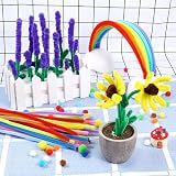 Caydo 1000 Pieces Pipe Cleaners Assorted 20 Colors Chenille Stems 6mm x 30cm view 7