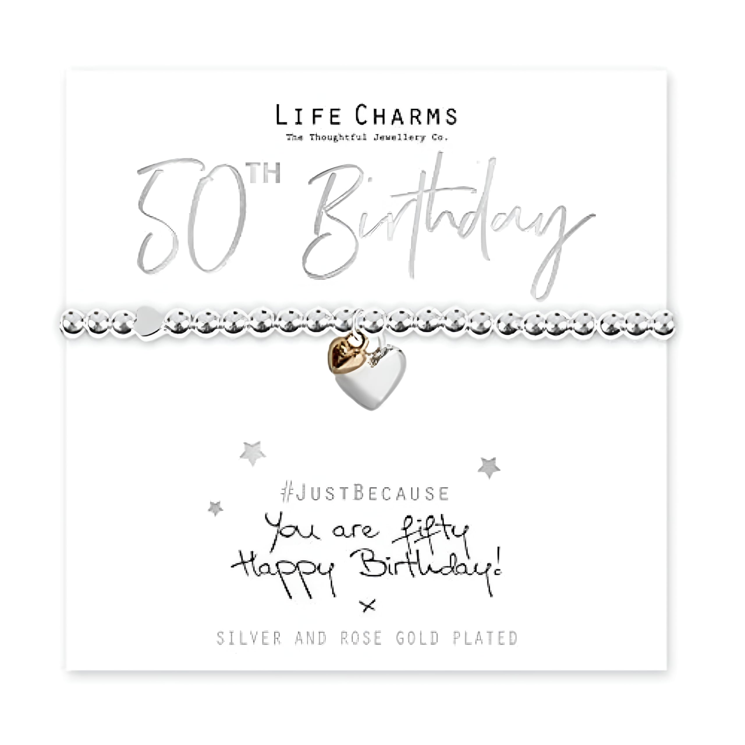 Life Charms Happy 50th Birthday Bracelet