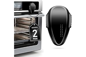 DAFUWENG Oven Lock Child Safety (2 Pack), Cabinet Locks Baby Proofing, Baby and Child Proof Locks for Drawer Stove Oven Door, Upgrade Heat-Resistant Material, Easy to Install, No Toolf Need - Black