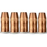 5PK N-5818C Mig Welding Nozzle for Bernard Series MIG Welding Gun parts | Heavy Nozzle Duty Premium Centerfire Slim &amp; Large 5/8" Bore, 1/8" Recess Replacement Welder Tool Consumables Repair Parts
