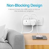 VINTAR 4 in 1 UK Plug Adaptor with 2 USB Ports 2 Way Sockets White 2 Pack view 4