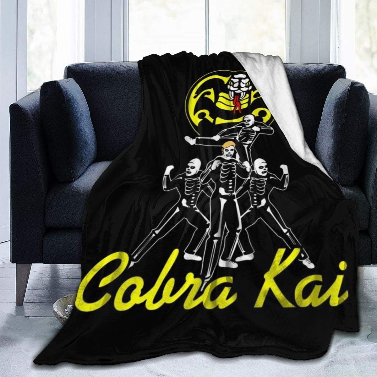 GFHDG Cobra Kai Skeletons Fleece Flannel Throw Blanket Lightweight