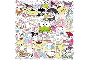 Kawaii Stickers, 50Pcs Cute Japanese Anime Sticker, Dovipta Vinyl Waterproof Cute Decals for Laptop Water Bottle Gifts for Kids Teens Girls Adults