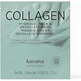 Karuna Collagen Neck &amp; Chest Hydrogel Mask 1-Pack | Firming &amp; Hydrating K-Beauty Masks with Collagen, Peptides &amp; Niacinamide | For Wrinkles &amp; Sagging Skin | Cruelty-Free