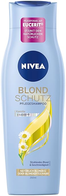 Nivea Blond Schutz Haar-Pflegeshampoo für natürlich blondes oder blondiertes Haar, 6er Pack (6 x 250 ml)