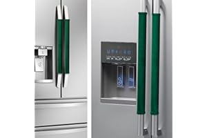 Nuovoware Refrigerator Door Handle Covers Set of 4, Make Kitchen Appliance Fridge Oven Microwave Dishwasher Clean,Protect Antiskid Washable Decor Cloth,Keep Off Smudges Fingerprint Oil Stain, Green