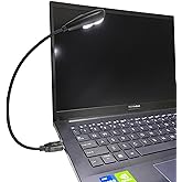 Kyfreshpower LED USB Reading Lamp Light with 2-Brightness Dimmable Setting, Flexible Gooseneck USB Light for Notebook Laptop 