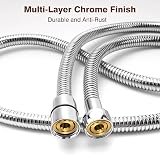 YEAUPE Stainless Steel 1.6m Shower Hose with Copper Core Chrome view 2