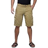 X RAY RAW X Mens Belted Cargo Shorts, Relaxed Fit Casual Knee Length Cargo Shorts for Men (Big and Tall Shorts for Men)