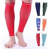 Doc Miller Compression Calf Sleeve for Men & Women – 20-30mmHg Graduated Support for Running, Shin Splints, Calf Strain – Knee High, Small to 6XL Plus Size