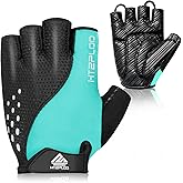 HTZPLOO Bike Gloves Cycling Gloves Biking Gloves for Men Women with Anti-Slip Shock-Absorbing Pad,Light Weight,Nice Fit,Half Finger Bicycle Gloves