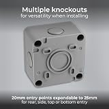 BG Electrical Outdoor Double Switch Nexus Storm 20A IP66 WP42 Grey view 8