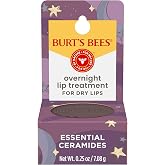 Burt's Bees Original Overnight Intensive Lip Treatment, 0.25 oz. | Moisturizing and Restorative, Reduces Fine Lines, Vitamin E, Ceramides Oils, 100 Percent Natural Origin Lip Care
