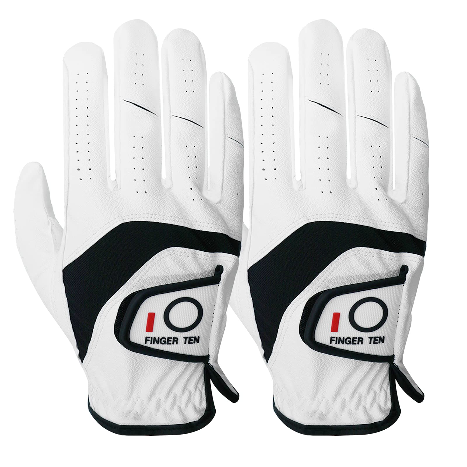 AMRTA Mens Golf Gloves for Right Left Handed Golfer Leather Value 2 Pack, Golf Gloves Men Left Right Hand Weathersorf Rain Grip All Weather Durable Size S M ML L XL(XL, 2 Pack Worn on Right Hand)