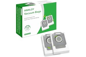 HNRLOY 12 Pack Vacuum Bags for iRobot Roomba i7, i7+, i8, i8+, i3, i3+, i4, i4+,i6,i6+,j7,j7+,s9,s9+, i and s Series Replacement iRobot Vacuum Bags- Clean Automatic Dirt Disposal Bags