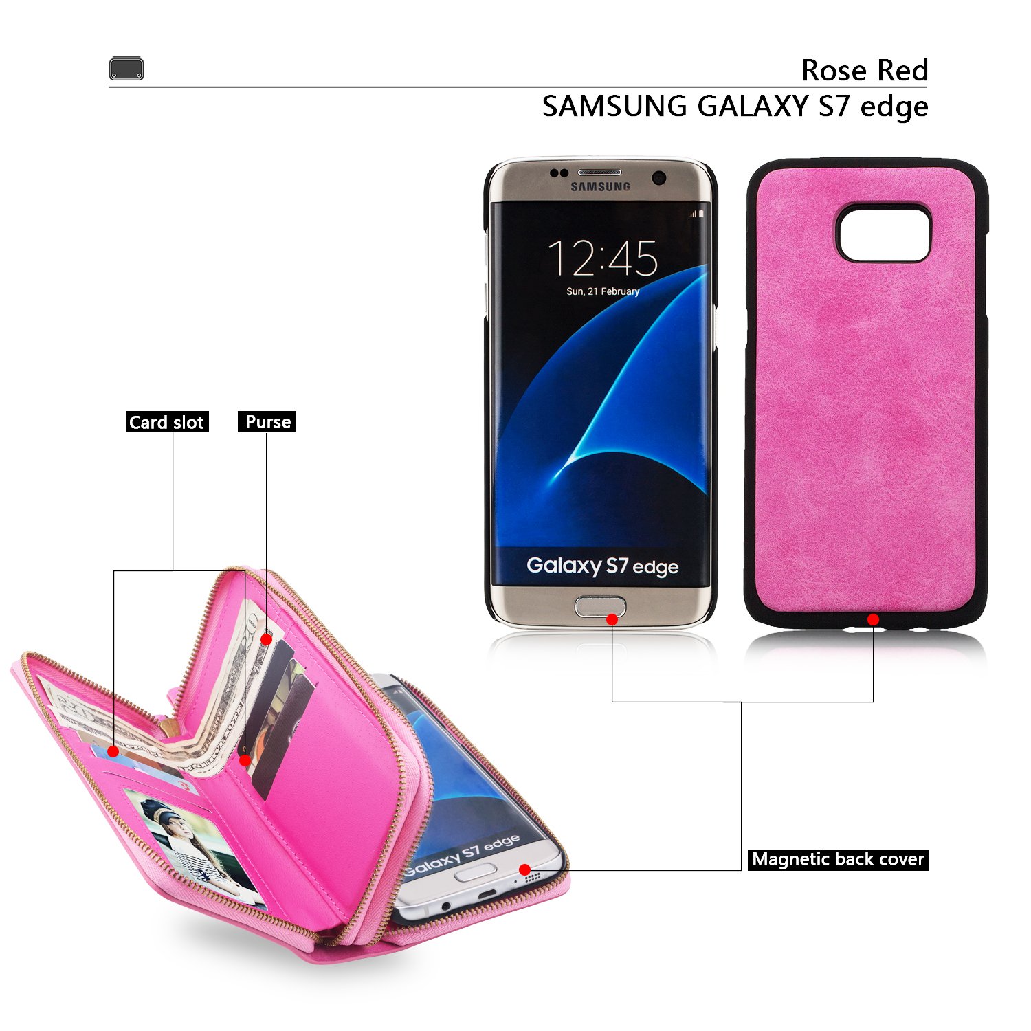 Samsung S7 Edge Magnetic カバー New Style F7696 18e6d