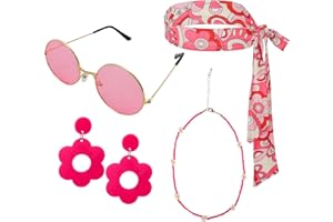 Fumwase 70s 80s Hippie Costumes Accessories for Women