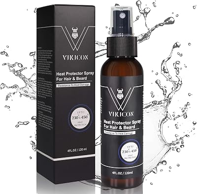 VIKICON Beard Hair Heat Protectant Spray Thermal Protector 4FL.OZ/120ml Men