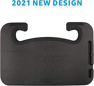 2 in 1 Car Steering Wheel Tray Steering Wheel Table Desk for Eating Laptop, Multipurpose Portable Table for Travel, Lunch, Fits Most Vehicles Steering Wheels
