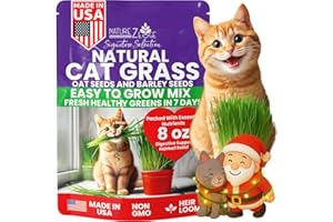 NatureZ Edge Premium Cat Grass Seeds for Indoor Cats, Non GMO - 1/2 lb Oat & Barley Grass for Indoor Cats, Cat Plant, Kitty Lawn, Pet Grass, Hierba para Gatos, Made in USA
