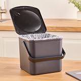 Minky 3.5L Caddy Kitchen Waste Bin Multitask Storage UK Made Black view 6