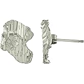 Sterling Silver Unisex Nugget Stud Earrings