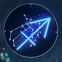 Sagittarius Neon Sign, Zodiac Horoscope Sign for