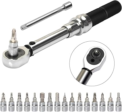 Cle Dynamometrique Velo 1 4 Poweraxis Cles Dynamometriques Moto 2 20 Nm Petite Coffret Cliquet 18 Pieces Kit Pour Velo Voiture Moto Clim Precision 4 Amazon Fr Bricolage