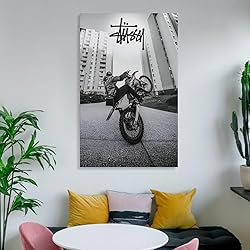 Stussy Bike Poster Aesthetic Racer Biker Driver