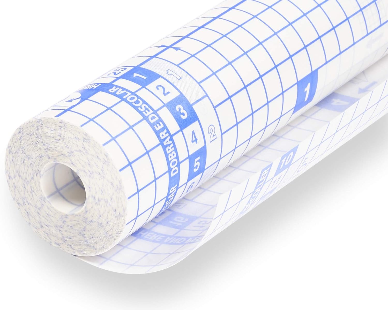 perfect line • 15m x 40cm Book Cover Film, Self Adhesive Book Covering, Clear Sticky Back, Plastic, Lined Backing Paper - Image 3