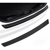 47.24" Rear Bumper Guard Trim to Fit Carbon Fiber Pattern Leather | Anti-Scratch, 1.8mm Thick PU Leather, 47.24x3.14in Waterproof, Stain-Proof, UV-Resistant, No Edge Curling