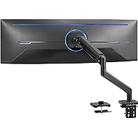 VIVO Heavy Duty Aluminum Ultrawide Tension Arm for up to 40 inch Screens, Holds 44 lbs, Premium Desk Mount Monitor Stand, Bla