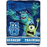 Disney Monsters Inc University Scarers in Training Micro Raschel Throw Blanket 46"x60" (116cm x 152cm)