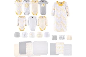 The Peanutshell Baby Layette Gift Set for Baby Boys or Girls - 23 Piece New Born Baby Unisex Gift Set, Baby Clothes & Newborn Essentials Must Haves - Newborn Baby Clothes 0-3 Months - Sunshine