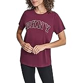 DKNY Womens Varsity Logo Cotton Short Sleeve T-Shirt