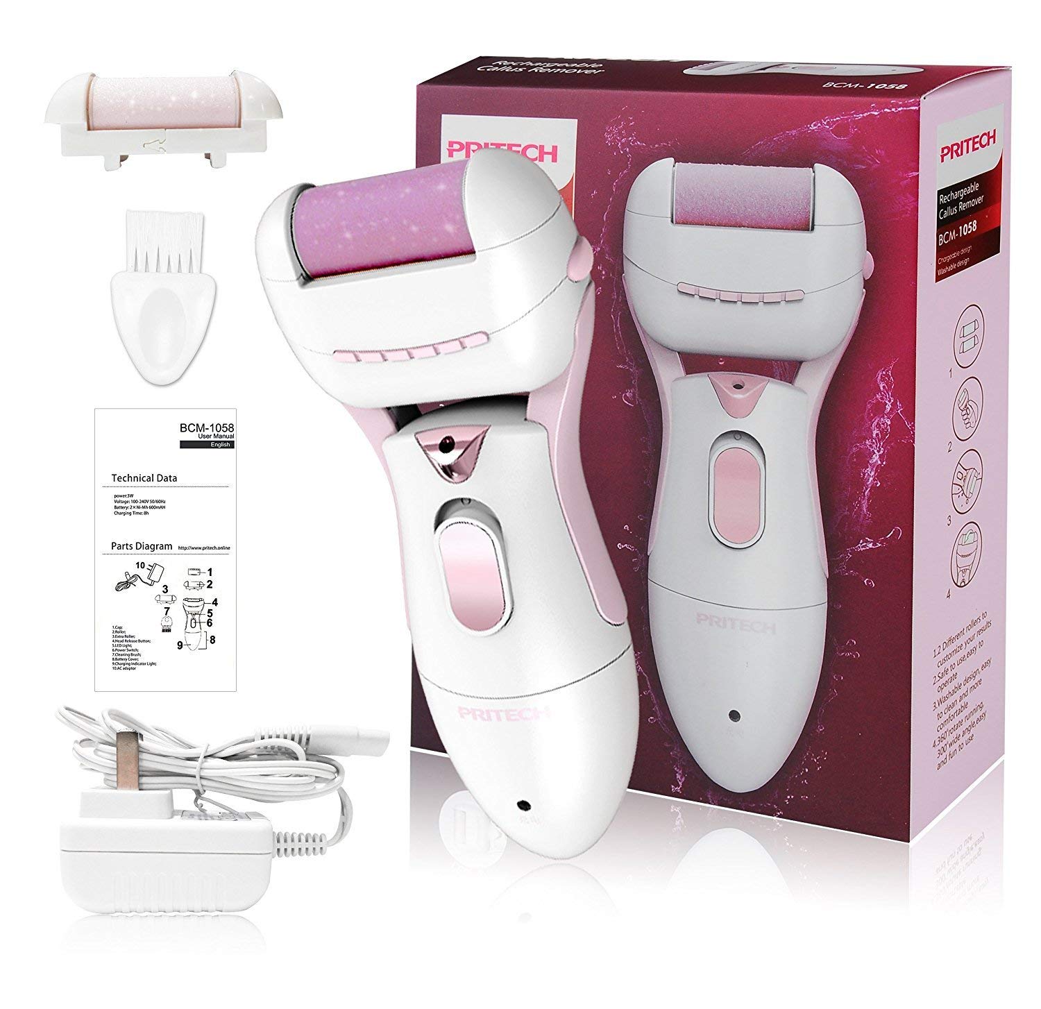 Electric Callus Remover PRITECH Electronic Pedicure Tools Professional