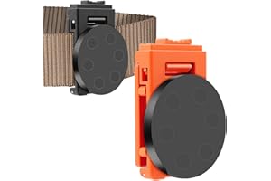 RGJ 2PCS Magnetic Belt Clips, Heavy Duty Tool Holster Belt Clip, Non-Slip Magnetic Tool Holder Magnet Belt Organizer for Hammer Screwdrivers Adjustable Wrench Magnetic Tools Hardware